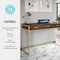 Martha Stewart 19.75 in. D X 47.25 in. W X Engineered Wood, Steel, Walnut/Polished Brass ZG-ZP-028-BR-GLD-MS - alternate 2